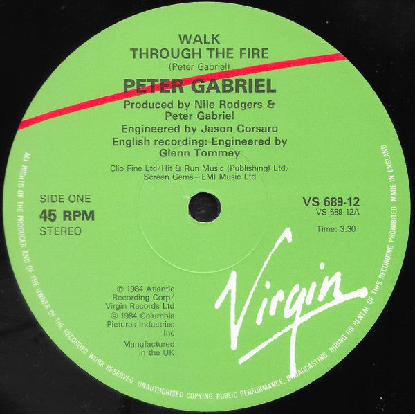 Peter Gabriel - Walk Through The Fire (12"", Maxi)