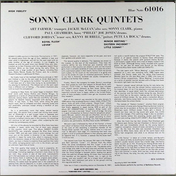 Sonny Clark - Quintets (LP, Album, Mono, Ltd, RE)