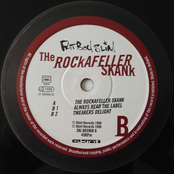 Fatboy Slim - The Rockafeller Skank (12"")