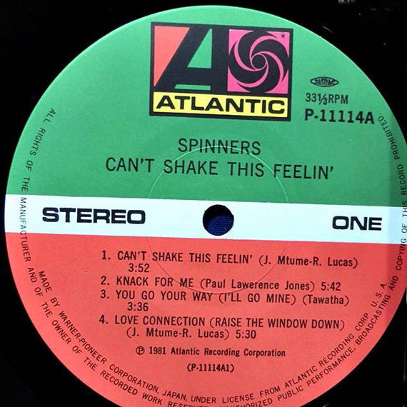 Spinners - Can't Shake This Feelin' (LP, Album)