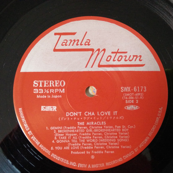 The Miracles - Don't Cha Love It (LP, Album)