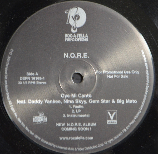 N.O.R.E. - Oye Mi Canto (12"", Promo)