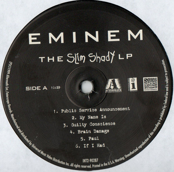Eminem - The Slim Shady LP (2xLP, Album, Bla)
