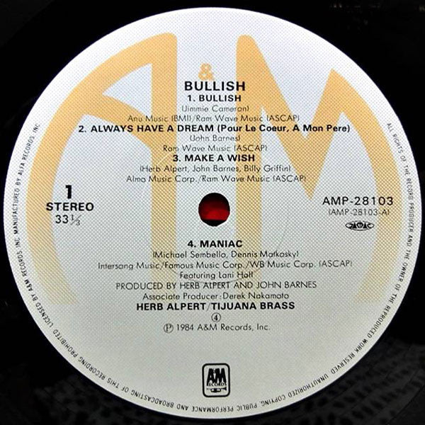 Herb Alpert / Tijuana Brass* - Bullish (LP, Album)