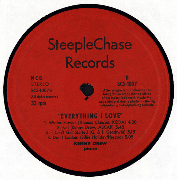 Kenny Drew - Everything I Love (LP, Album)
