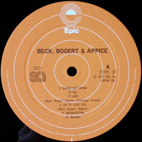 Beck, Bogert & Appice - Beck, Bogert & Appice(LP, Album, Quad, RE, SQ)