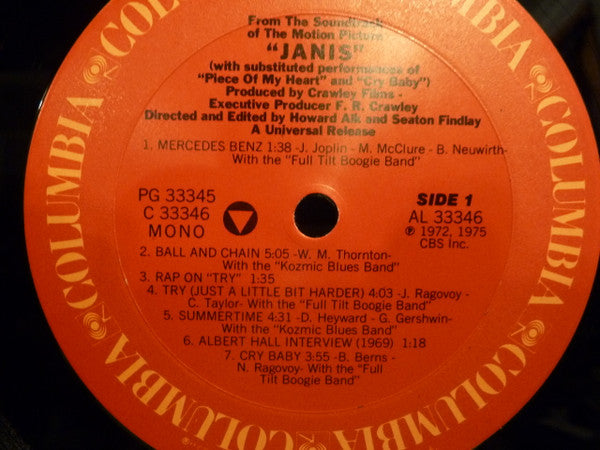 Janis Joplin - Janis (2xLP, Mono, RE)