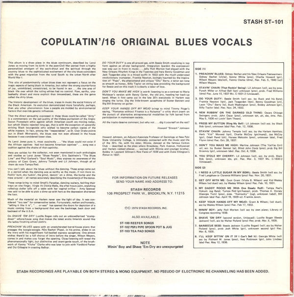 Various - Copulatin' Blues Volume One (LP, Comp, RE)