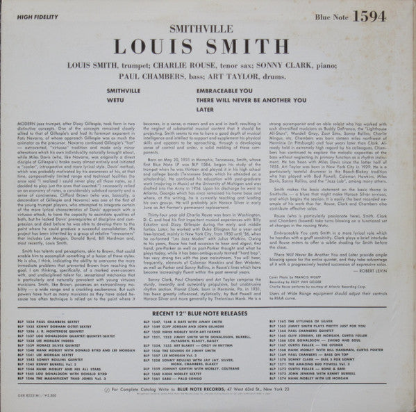 Louis Smith (2) - Smithville (LP, Album, Mono, Ltd, RE)