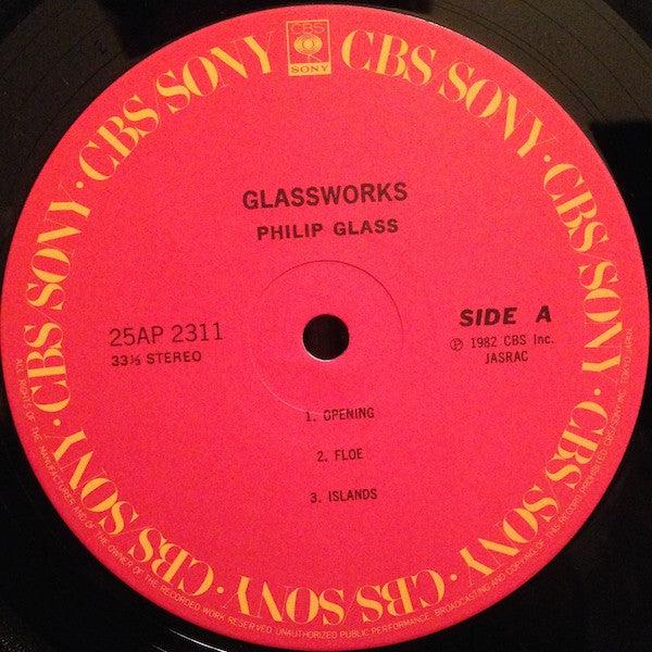 Philip Glass - Glassworks (LP, Album)