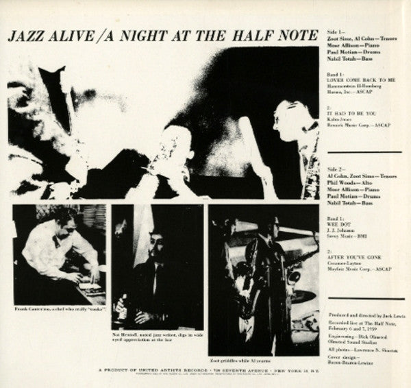 Zoot Sims - Jazz Alive! A Night At The Half Note(LP, Album)