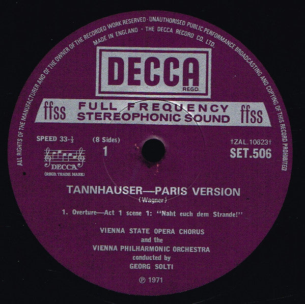 Richard Wagner - Tannhäuser (Paris Version)(Box + 4xLP)