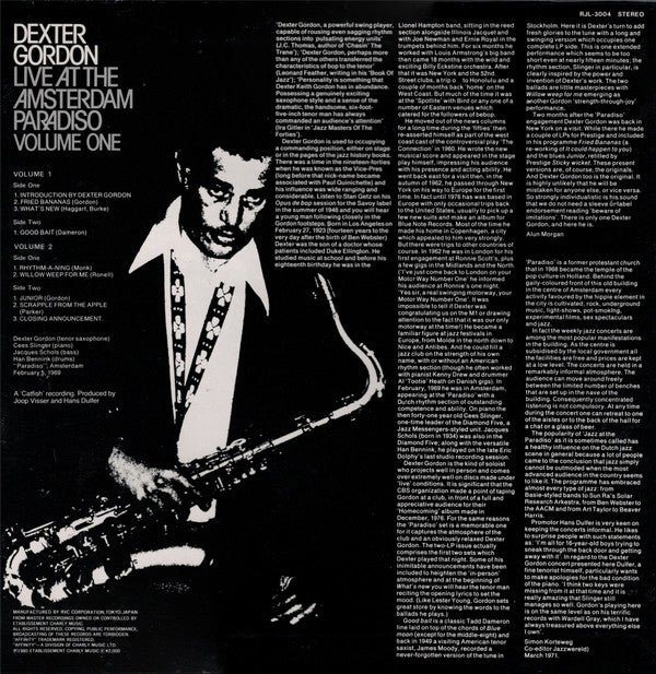 Dexter Gordon - Live At The Amsterdam Paradiso - Volume One(LP, Alb...