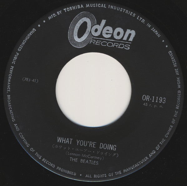 The Beatles - Mr Moonlight / What You're Doing (7"", Single, Mono)