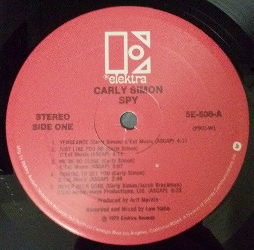 Carly Simon - Spy (LP, Album, Gat)