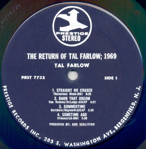 Tal Farlow - The Return Of Tal Farlow / 1969 (LP, Album)