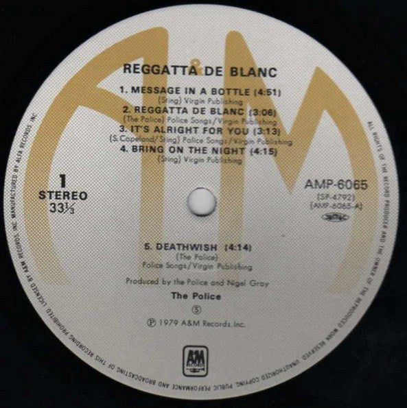 The Police - Reggatta De Blanc (LP, Album)