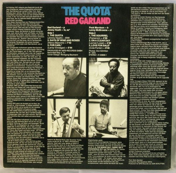 Red Garland - The Quota (LP, Album)
