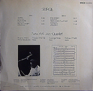 New York Jazz Quartet - Surge (LP, Album)