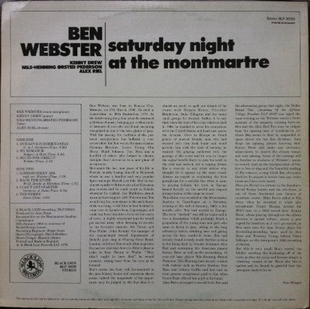 Ben Webster - Saturday Night At The Montmartre (LP, Album)