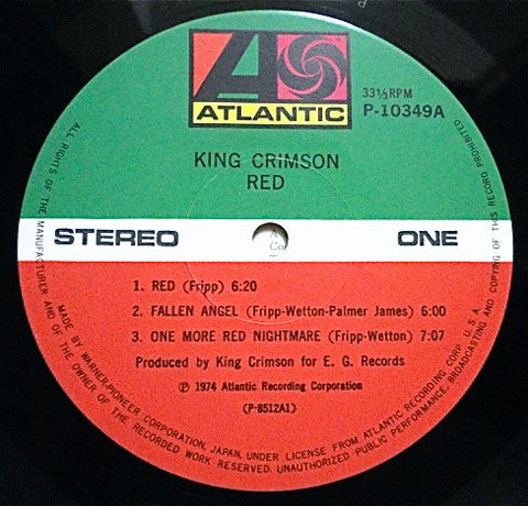 King Crimson - Red (LP, Album, RE, 2nd)