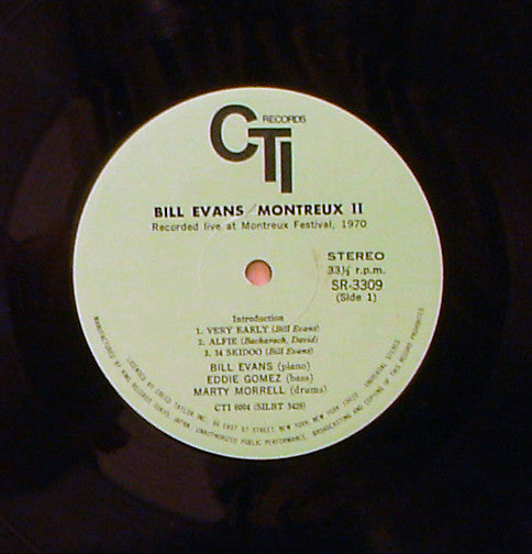 Bill Evans - Montreux II (LP, Album, Gat)