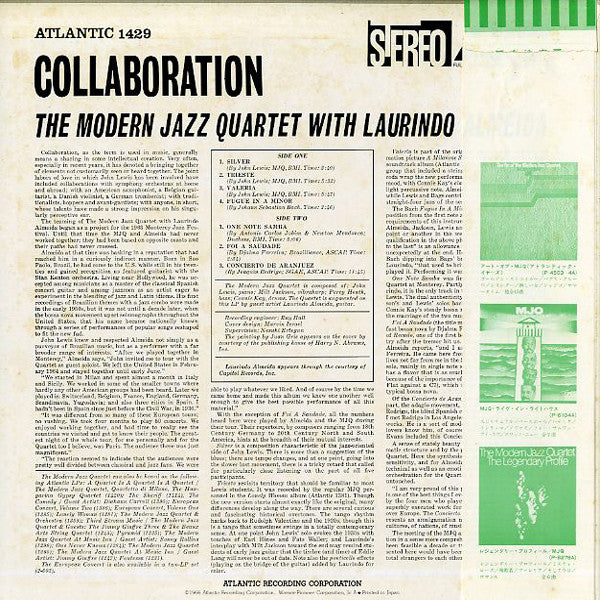 The Modern Jazz Quartet - Collaboration(LP, Album, RE)