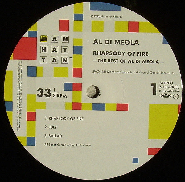 Al Di Meola - Rhapsody Of Fire (The Best Of Al Di Meola) (LP, Comp)