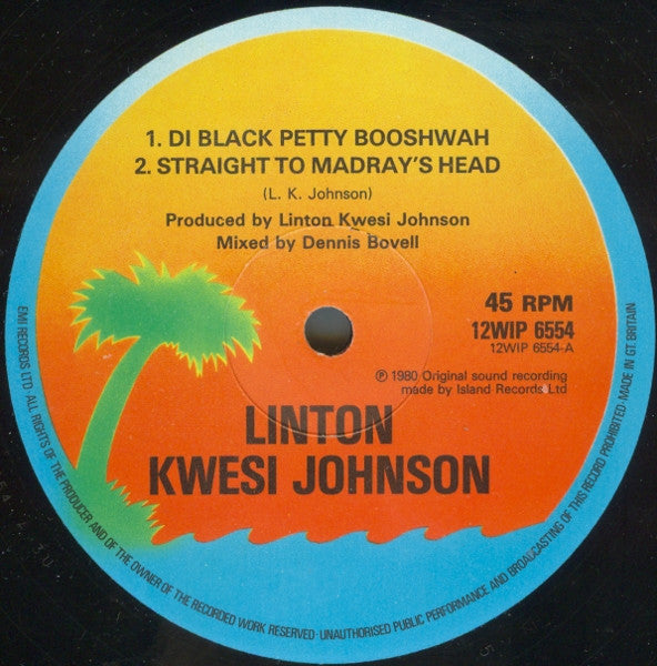 Linton Kwesi Johnson - De Black Petty Booshwah (12"")