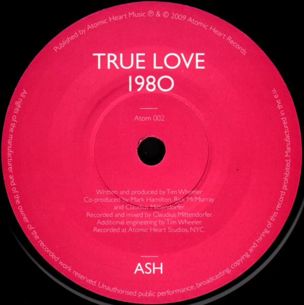Ash - True Love 1980 (7"", S/Sided, Etch, Ltd)