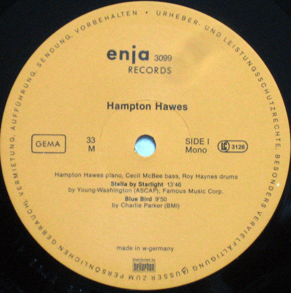 Hampton Hawes - Live At The Jazz Showcase In Chicago Volume One(LP,...