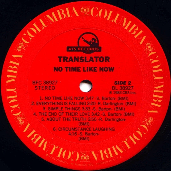 Translator (3) - No Time Like Now (LP, Album, Pit)