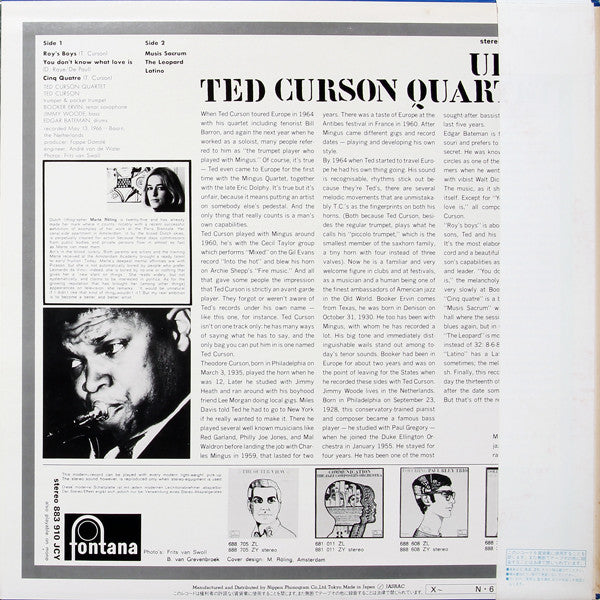 Ted Curson Quartet - Urge (LP, Album, RE)