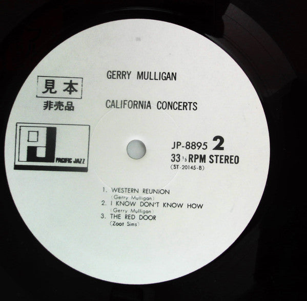 Gerry Mulligan - California Concerts (LP, Promo, RE, Rub)