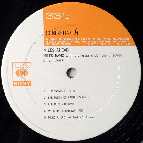 Miles Davis + 19 - Gil Evans - Miles Ahead (LP, Album, Mono, RE)