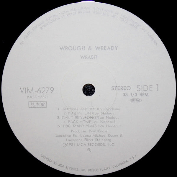 Wrabit - Wrough & Wready (LP, Album, Promo)