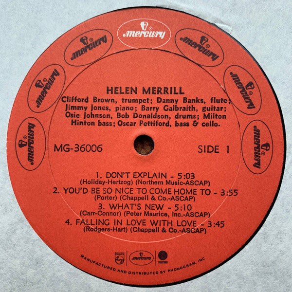 Helen Merrill - Helen Merrill (LP, Album)