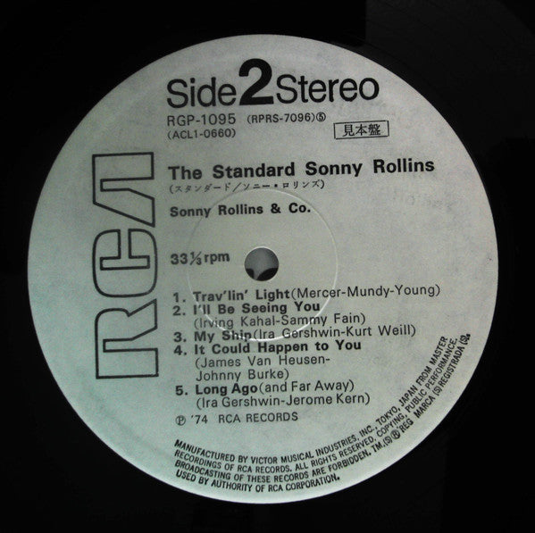 Sonny Rollins & Co. - The Standard Sonny Rollins (LP, Promo, RE)