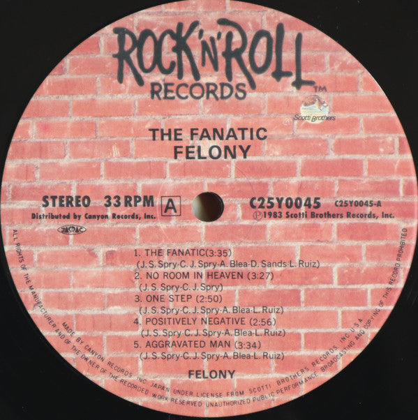 Felony (4) - The Fanatic (LP, Album)
