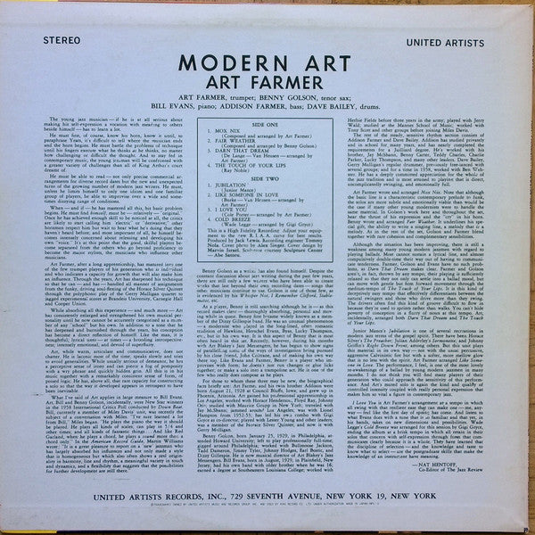 Art Farmer - Modern Art (LP, Album, RE, OBI)
