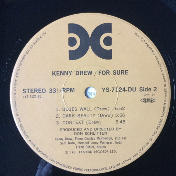 Kenny Drew - For Sure! = フォー・シュア(LP, Album)