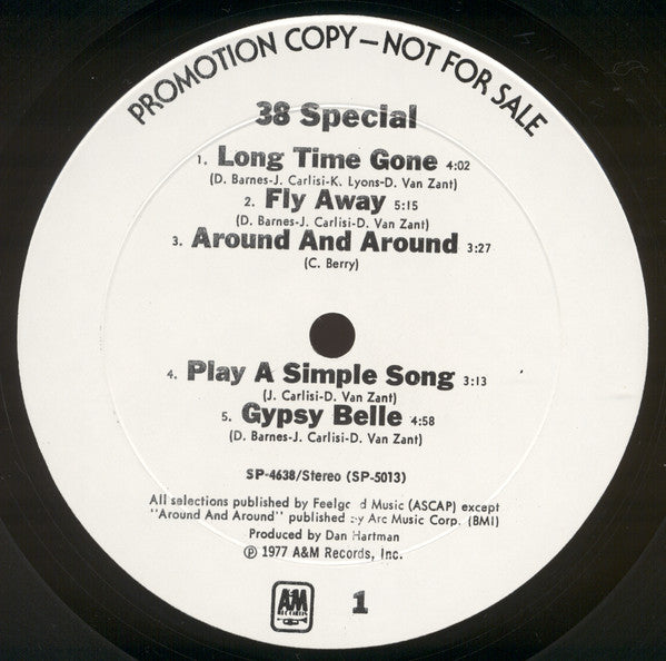 38 Special (2) - 38 Special (LP, Album, Promo)