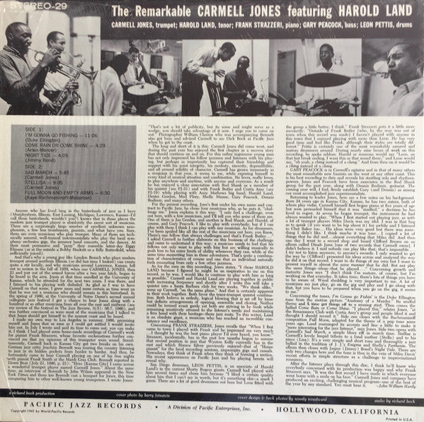 Carmell Jones - The Remarkable Carmell Jones(LP, Album, Blu)