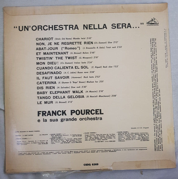 Franck Pourcel Et Son Grand Orchestre - Un'Orchestra Nella Sera(LP,...