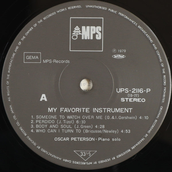Oscar Peterson - My Favorite Instrument (LP, Album, RE)