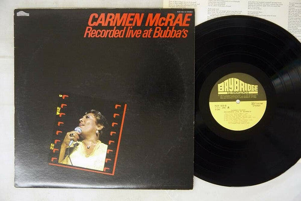 Carmen McRae - Recorded Live At Bubba's (LP, Album)