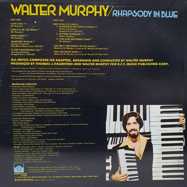 Walter Murphy - Rhapsody In Blue (LP, Album, Promo)