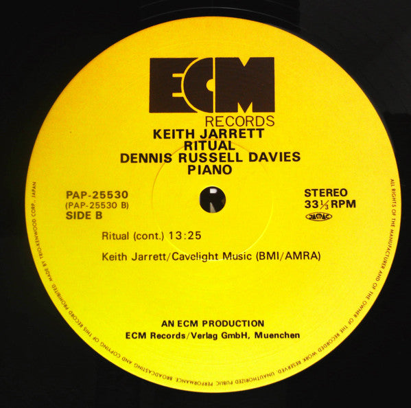 Keith Jarrett, Dennis Russell Davies - Ritual (LP)