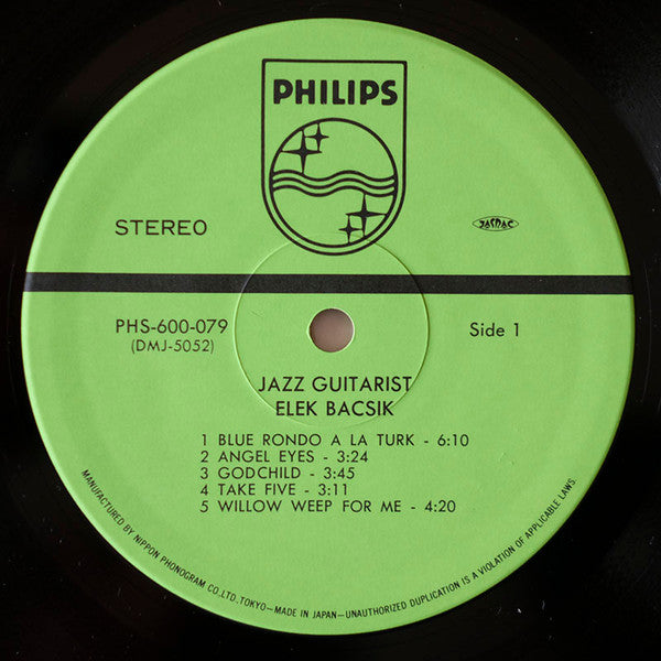 Elek Bacsik - The Electric Guitar Of The Eclectic Elek Bacsik(LP, A...