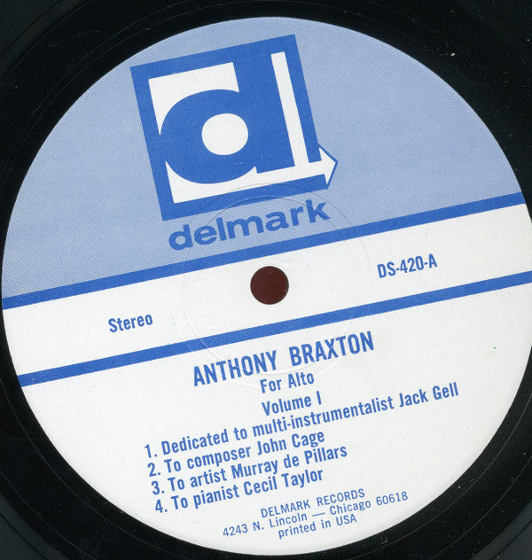 Anthony Braxton - For Alto (2xLP, Album, RP, Gat)